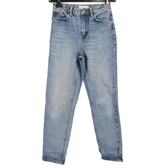 Topshop Denim - Topshop Blue Denim Mom Trousers Jeans Sz 26 Zip Pockets